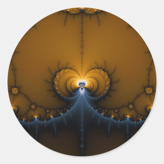 Erte - Fractal Ronde Sticker (Voorkant)