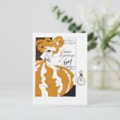 Erte French Perfume en Art Deco Briefkaart (Staand voorkant)