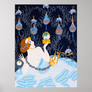 Erté - Gestolen Kussen Poster