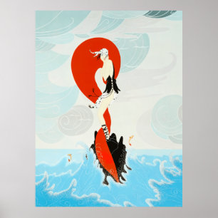 Erté - Gestrand Poster