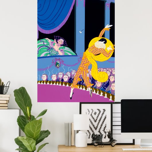 Erté - Harlequin Poster (Thuiskantoor)
