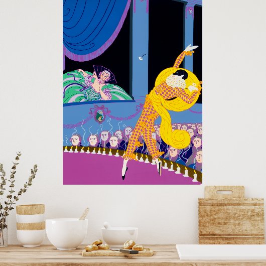 Erté - Harlequin Poster (Keuken)