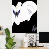 Erté - Harper's Bazaar, mei 1928 [nacht] Poster (Thuiskantoor)