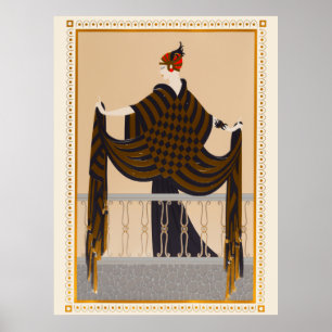 Erté - Het balkon Poster