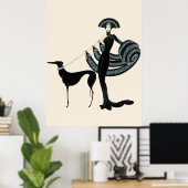 Erté - In de Theatersuite, Symphony in Black Poster (Thuiskantoor)