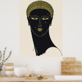 Erté - Koningin van Sheba Poster (Keuken)