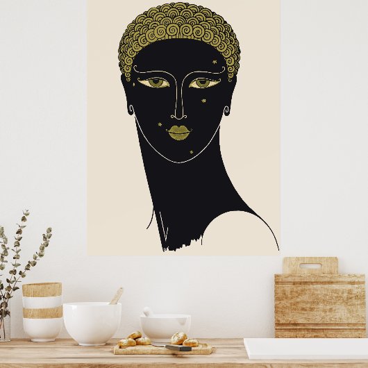 Erté - Koningin van Sheba Poster (Keuken)