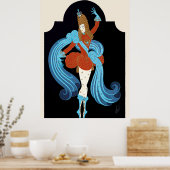 Erté - kostuum voor de prins charmant poster (Keuken)