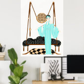 Erté - Kussenslinger Poster (Thuiskantoor)