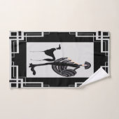 Erte Lady met Dog Art Deco Bad Handdoek (Handdoek)