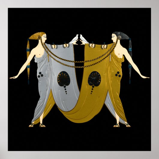 Erté - Legends Suite, Zusters [Nachtversie] Poster (Voorkant)