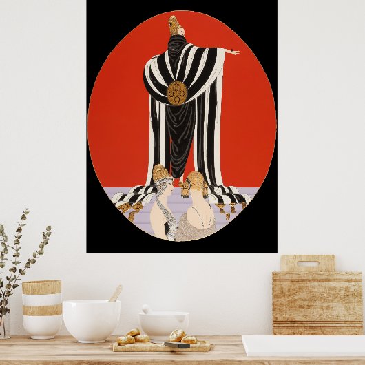 Erté - Monaco [Nachtversie] Poster (Keuken)