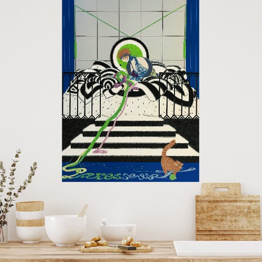 Erté - Paresseuse, 1980 Poster (Keuken)