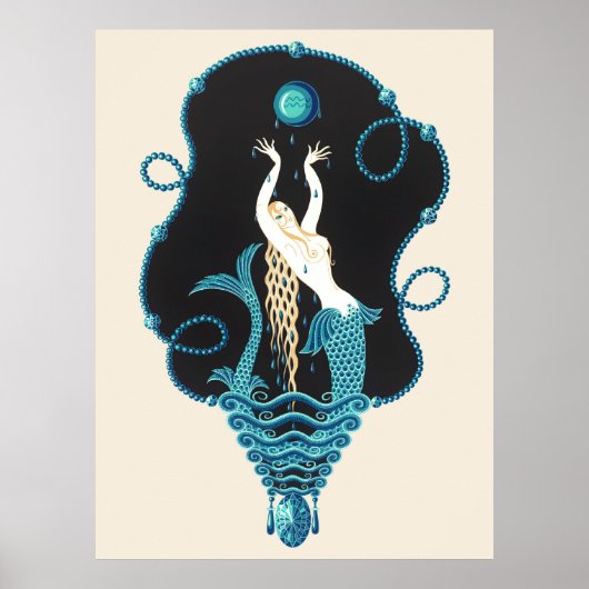 Erté - The Precious Stones Suite, saffier, 1969 Poster (Voorkant)