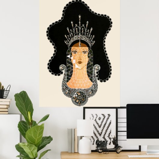 Erté - The Precious Stones Suite, saffier, 1969 Poster (Thuiskantoor)