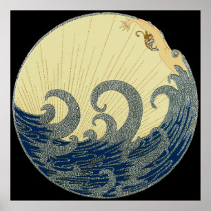 Erté - The Wave [Nachtversie] Poster