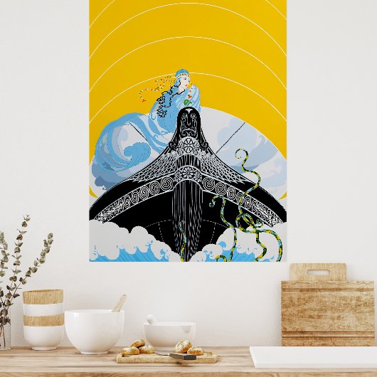 Erté - Verrassingen van het Zee Poster (Keuken)