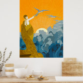 Erté - Vleugels van de Overwinning Poster (Keuken)