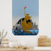 Erté - Vrijheidsbeeld (Dag) Poster (Keuken)