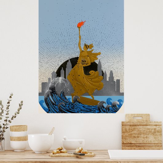 Erté - Vrijheidsbeeld (Dag) Poster (Keuken)