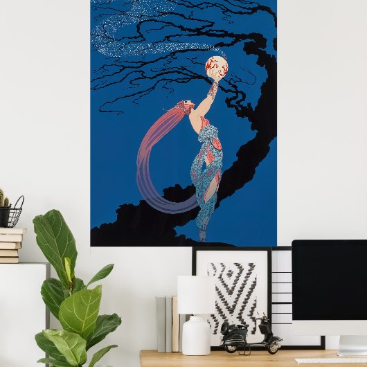 Erté - Vuurvliegen Poster (Thuiskantoor)