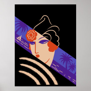 Erté - Winterresorts [nachtversie] Poster