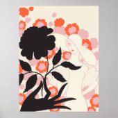 Erté - Zwart Roos Poster (Voorkant)