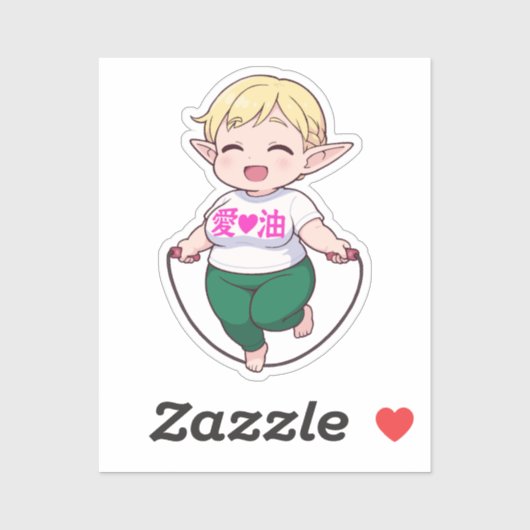 Erufuda Chibi Elf Girl Art Sticker (Vel)