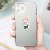 Erufuda Chibi Elf Girl Art Sticker (Telefoon)