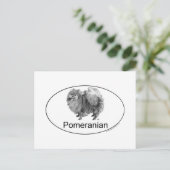 Eruo Pomeraïsche Hond Briefkaart (Staand voorkant)