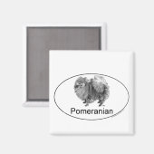 Eruo Pomeraïsche Hond Magneet (Voorkant / Achterkant)
