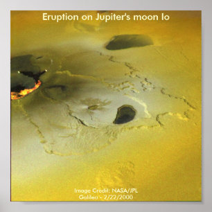 Eruptie op Jupiter's maan Io Poster