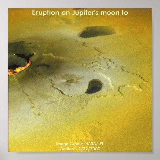 Eruptie op Jupiter's maan Io Poster (Voorkant)