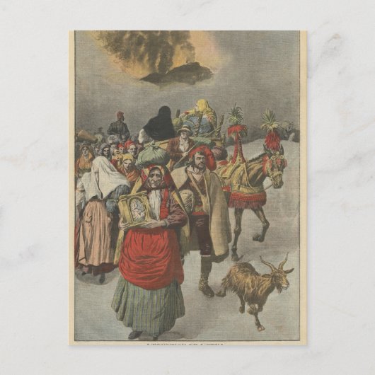 Eruptie van de berg Etna Briefkaart (Voorkant)