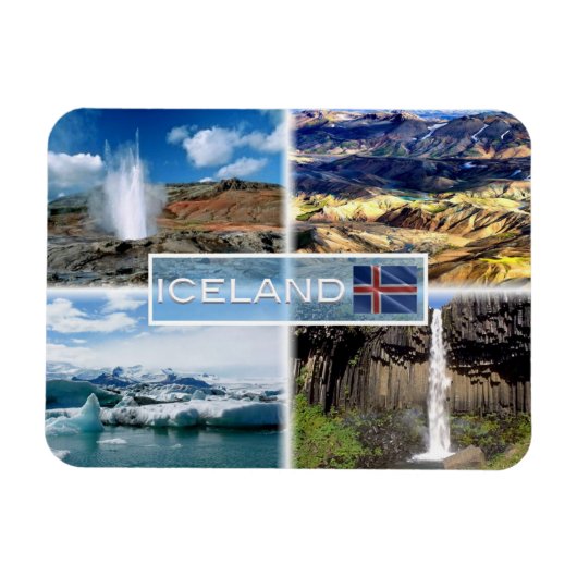 Eruptie van de geiser — Landmannalugar Magneet (Horizontaal)