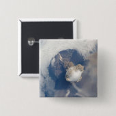 Eruptie van de Sarychev-vulkaan 2 Vierkante Button 5,1 Cm (Voorkant /achterkant)