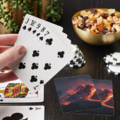 Erupting Volcano Lava Flow Playing Cards Pokerkaarten (Insitu)
