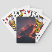 Erupting Volcano Lava Flow Playing Cards Pokerkaarten (Achterkant)
