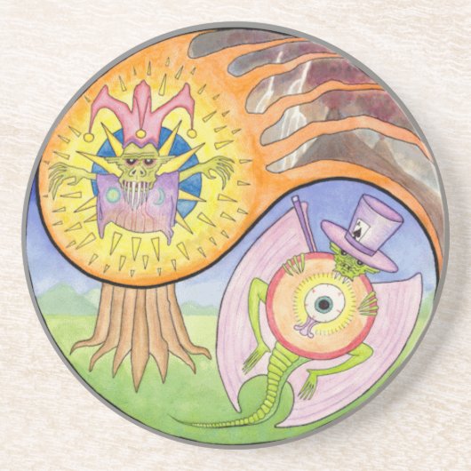 "Eruption" Mandala Drink Onderzetter (Voorkant)