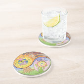 "Eruption" Mandala Drink Onderzetter (Zijkant)