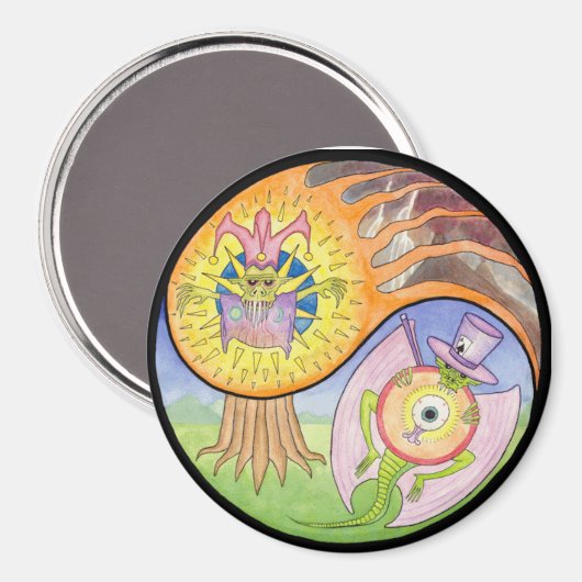 "Eruption" Mandala magneet (Voorkant / Achterkant)