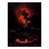 Eruption of Mount Etna at night (F Weber) Perfect Poster (Voorkant)