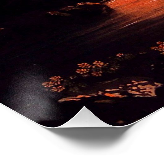 Eruption of Mount Etna at night (F Weber) Perfect Poster (Hoek)