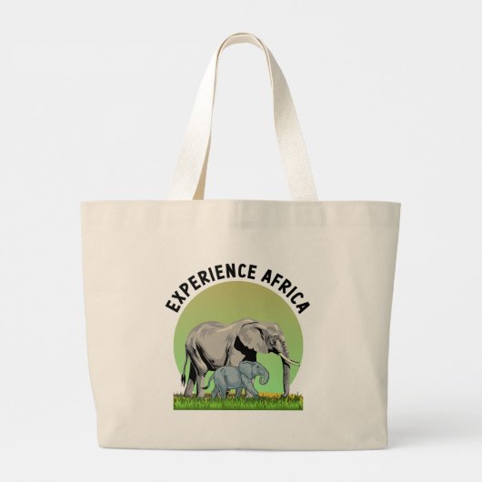 Ervaar Afrika Grote Tote Bag (Achterkant)