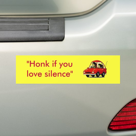 "Ervaar als je van stilte houdt" Bumpersticker (Op auto)