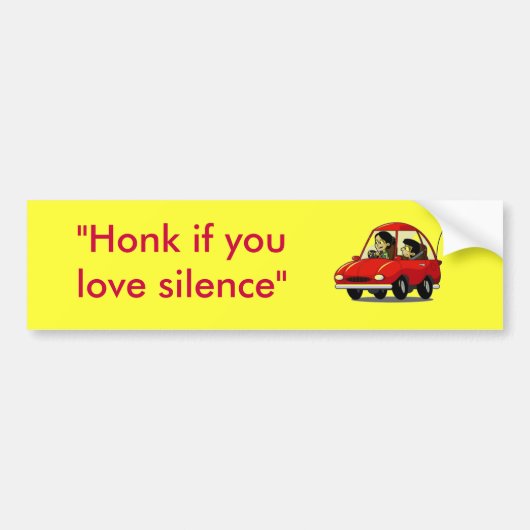 "Ervaar als je van stilte houdt" Bumpersticker (Voorkant)