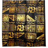 "Ervaar de Afro Nubian Lifestyle" Douchegordijn (Voorkant)