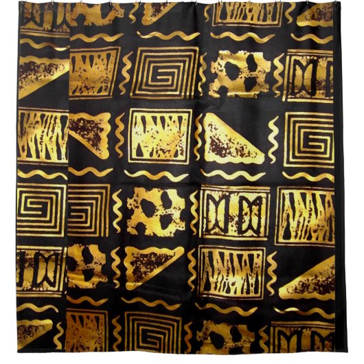 "Ervaar de Afro Nubian Lifestyle" Douchegordijn (Voorkant)