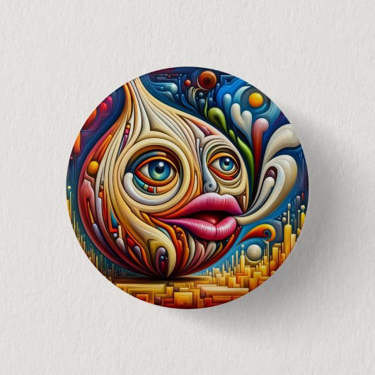 🎨 Ervaar de emotionele reis van een UI. Ronde Button 3,2 Cm (Voorkant)