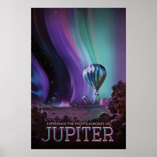 Ervaar de machtige Auroras van JUPITER NASA JPL Poster (Voorkant)